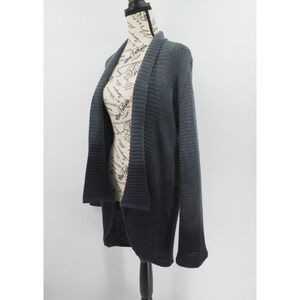 Heyne Bogut Longline Cardigan Womens 3 Gray Ombre Art to Wear USA